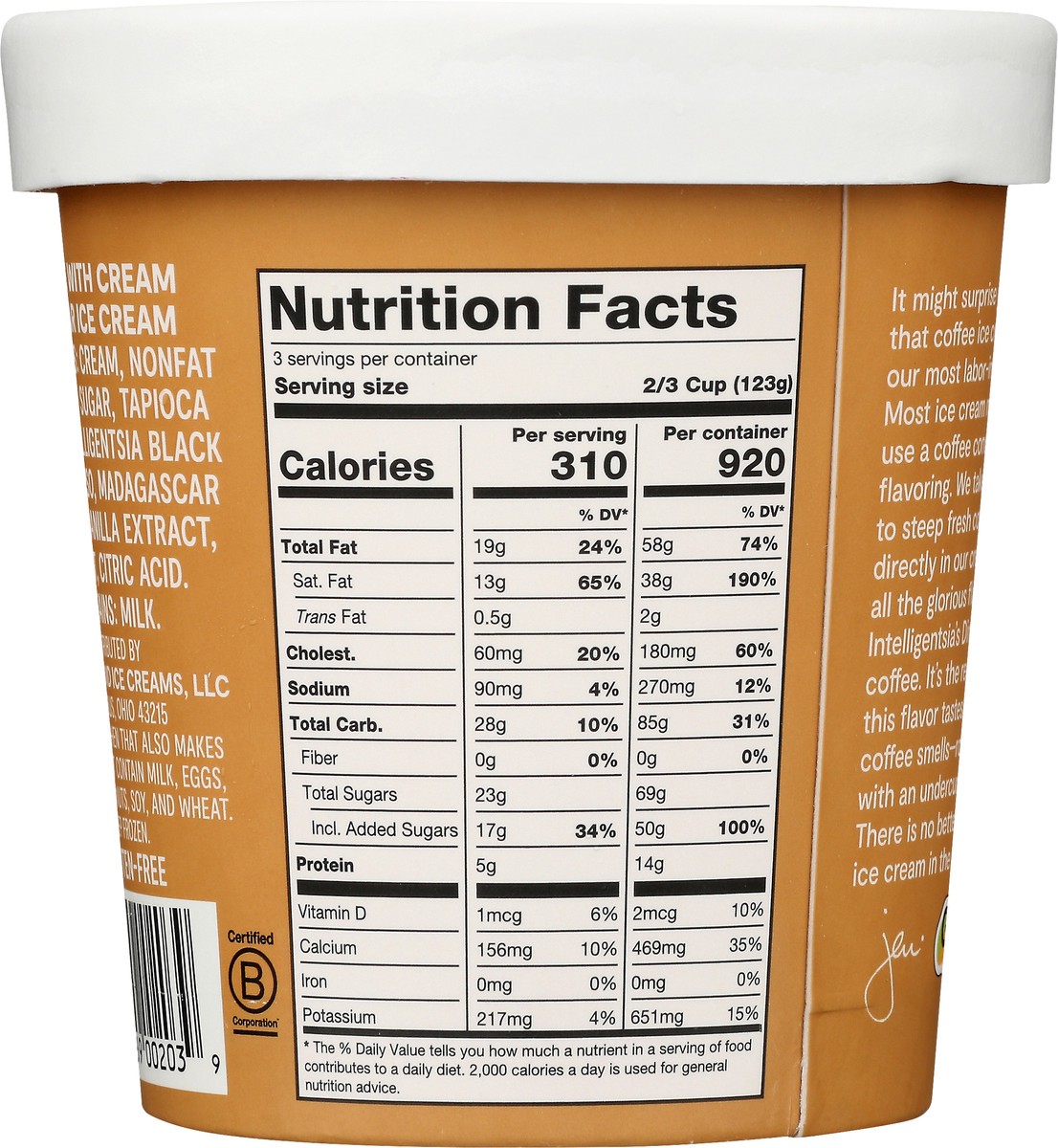 slide 11 of 12, Jeni's Coffee with Cream & Sugar Ice Cream 1 pt, 1 pint