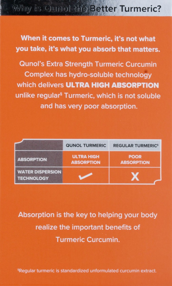 slide 8 of 9, Qunol 1000 mg Extra Strength Turmeric 30 Capsules, 30 ct