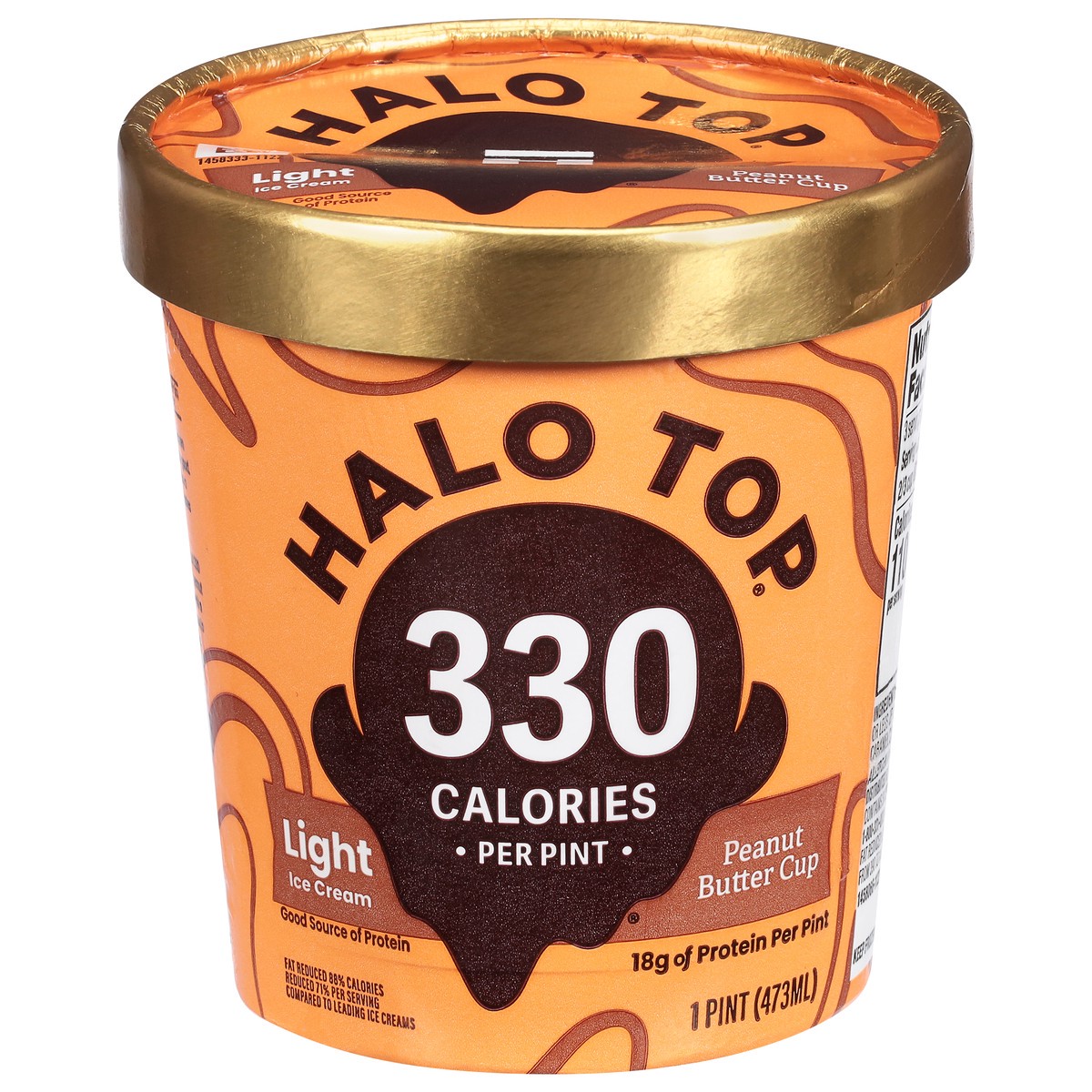 slide 1 of 2, Halo Top Peanut Butter Cup Light Ice Cream, 16 fl oz Pint, 1 pint