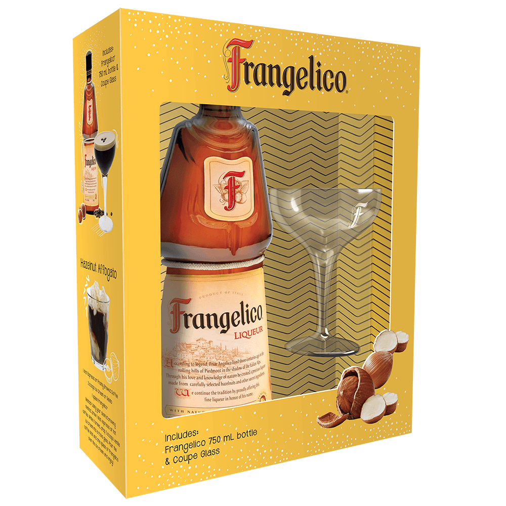 slide 2 of 2, Frangelico Liqueur w/ Martini Glass VAP, 0.75 liter