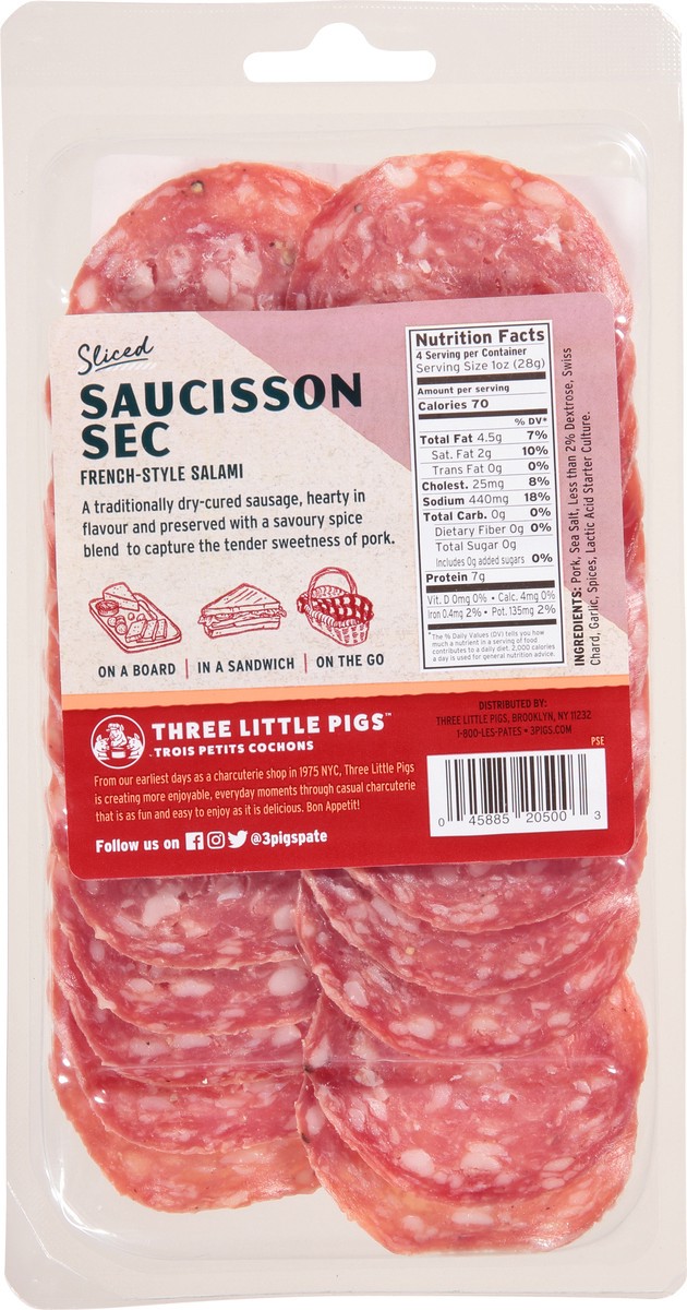 slide 6 of 13, Three Little Pigs Sliced French-Style Salami 4 oz, 4 oz