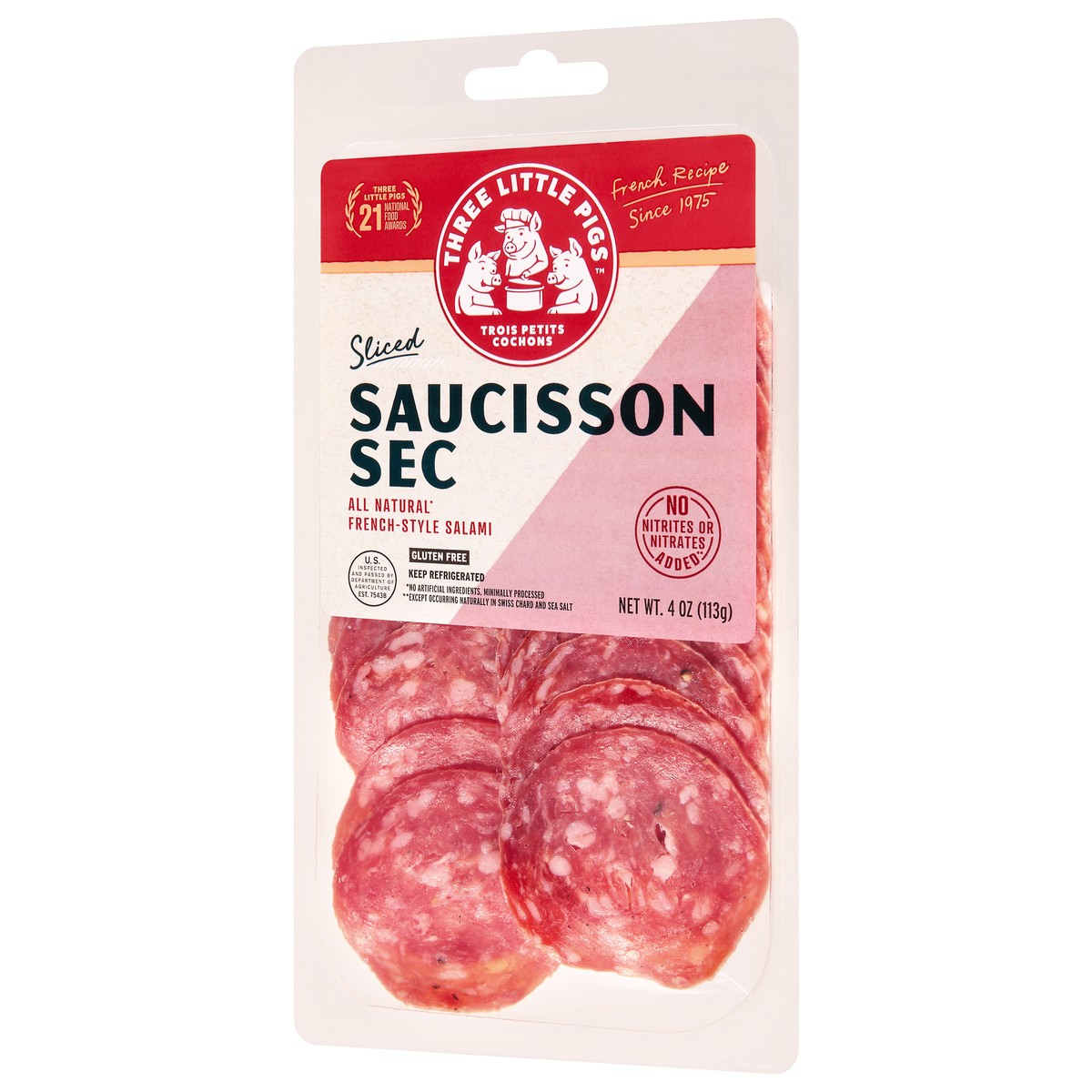 slide 9 of 13, Three Little Pigs Sliced French-Style Salami 4 oz, 4 oz