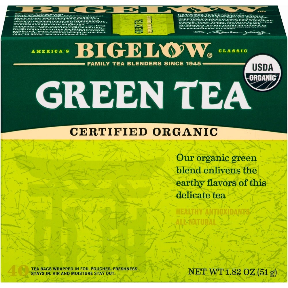 slide 1 of 7, Bigelow Organic Green Tea Value Pack, 40 ct