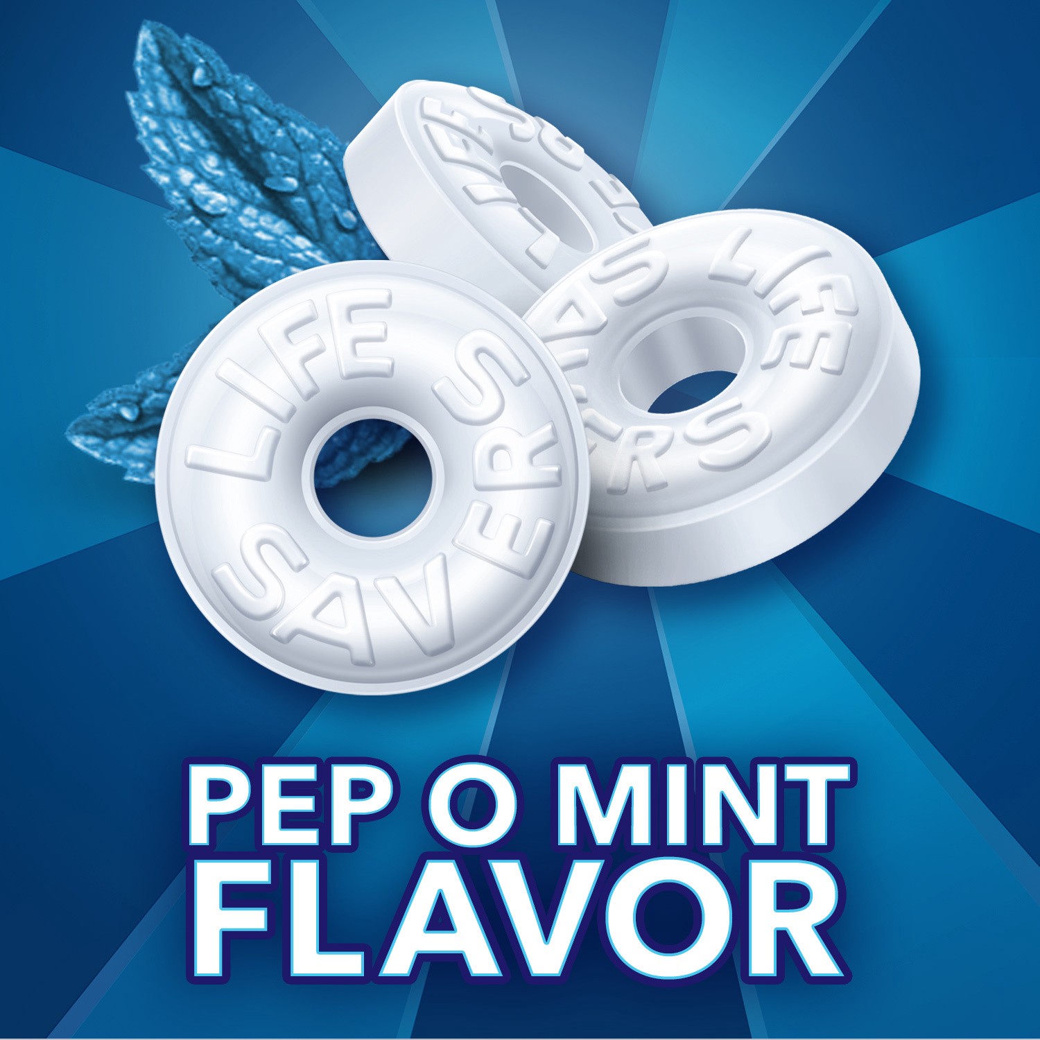 slide 3 of 8, LIFE SAVERS Pep-O-Mint Breath Mints Hard Candy, Sharing Size, 14.5 oz Bag, 14.5 oz