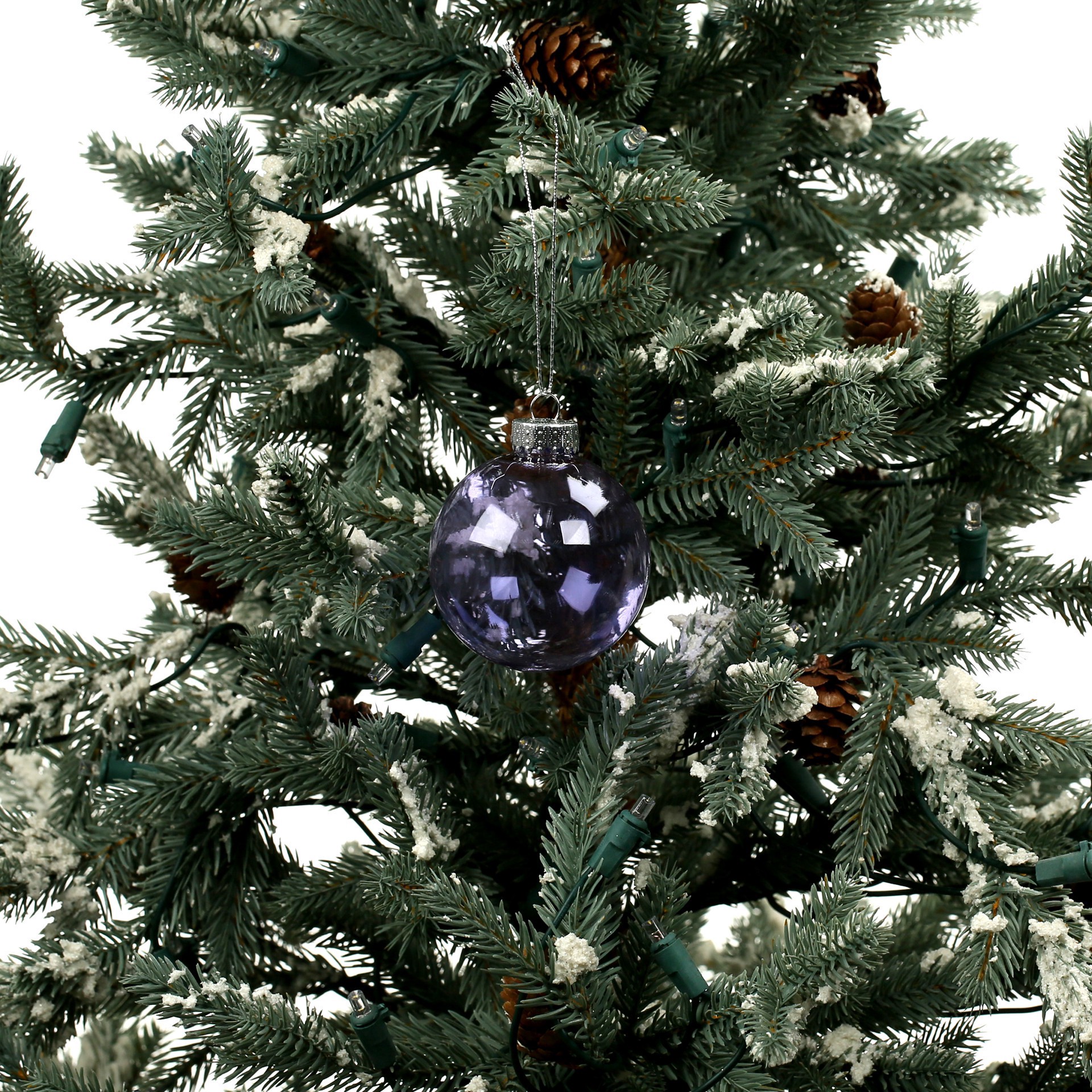 slide 3 of 3, 6 Pack 2.5" Translucent Lilac Glass Ball Ornaments By Ashland, 6 ct