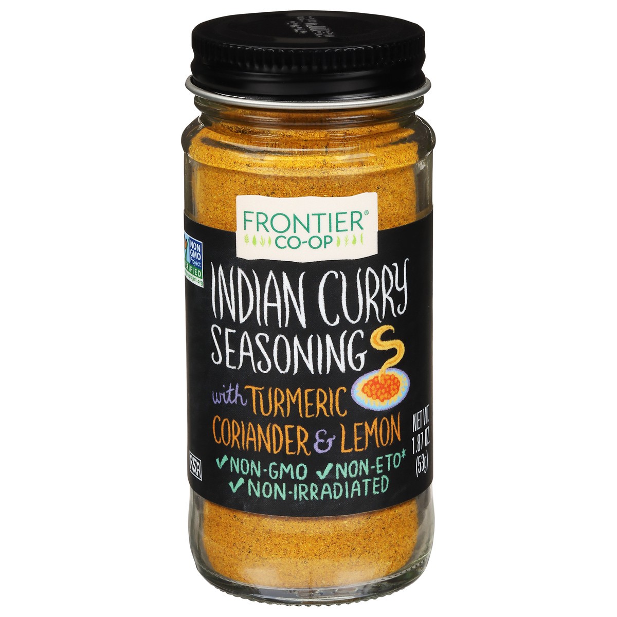 slide 1 of 9, Frontier Co-Op with Turmeric, Coriander & Lemon Indian Curry Seasoning 1.87 oz, 1.87 oz