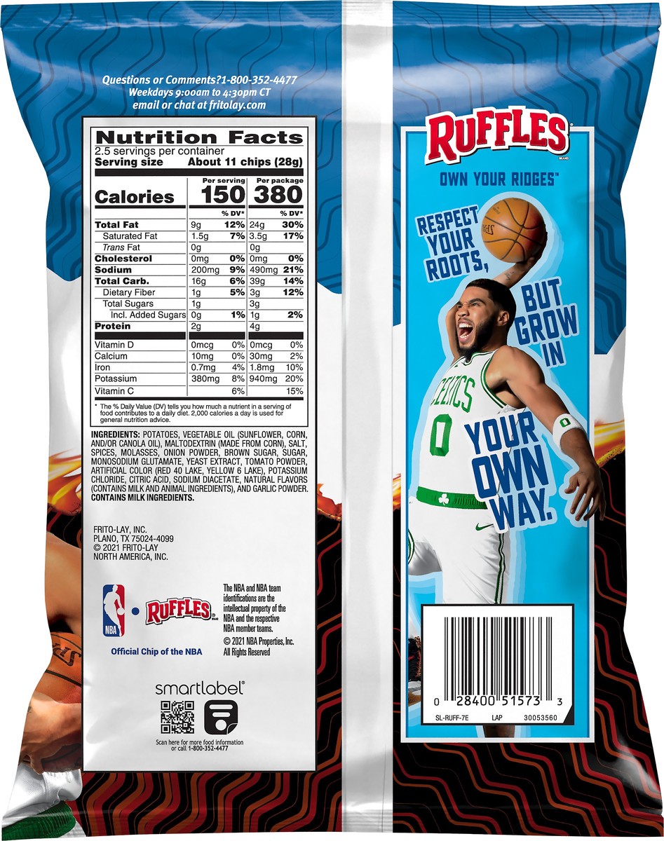 slide 3 of 5, Ruffles Potato Chips, 2.5 oz