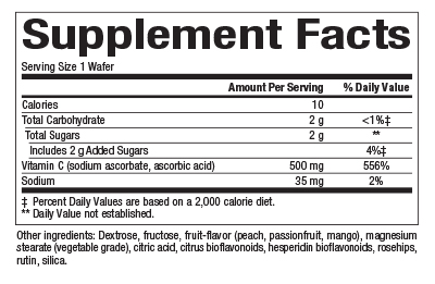 slide 2 of 2, Natural Factors Vitamin C Peach Flavor Chewable Tablets, 180 ct