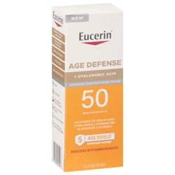 Eucerin Broad Spectrum SPF 50 Age Defense Lightweight Face Sunscreen Lotion 2.5 fl oz
