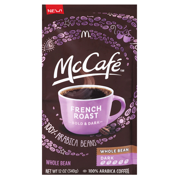 slide 1 of 1, McCafé French Roast Whole Bean Coffee, 12 oz