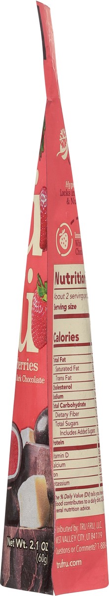 slide 8 of 9, Tru Fru Dark Chocolate Nature's Strawberries 2.1 oz, 2.1 oz