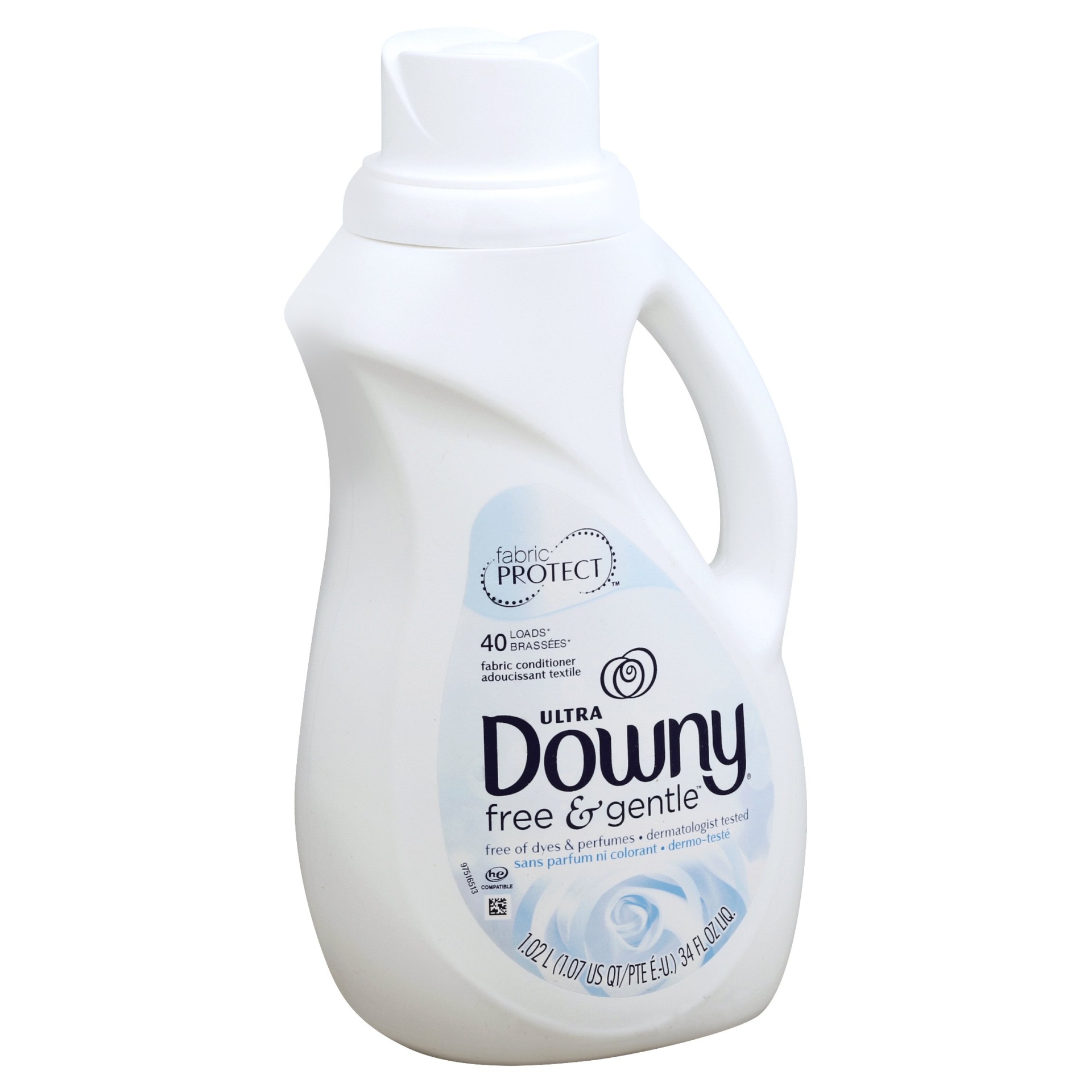 slide 1 of 2, Downy Ultra Free & Gentle Liquid Fabric Conditioner, 34 fl oz