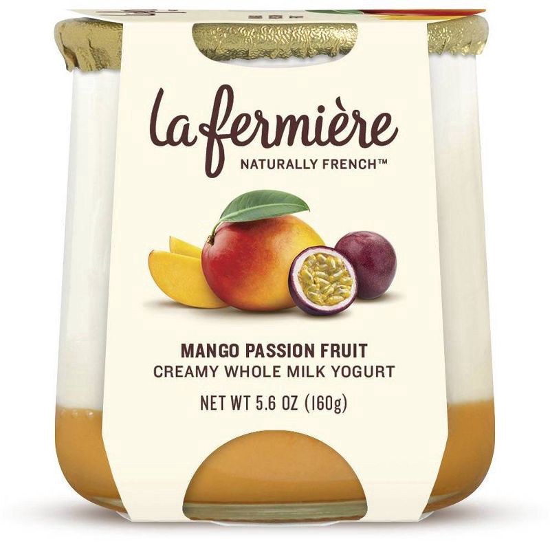 slide 1 of 9, La Fermière Mango Passion Fruit Yogurt 5.6 oz, 5.6 oz