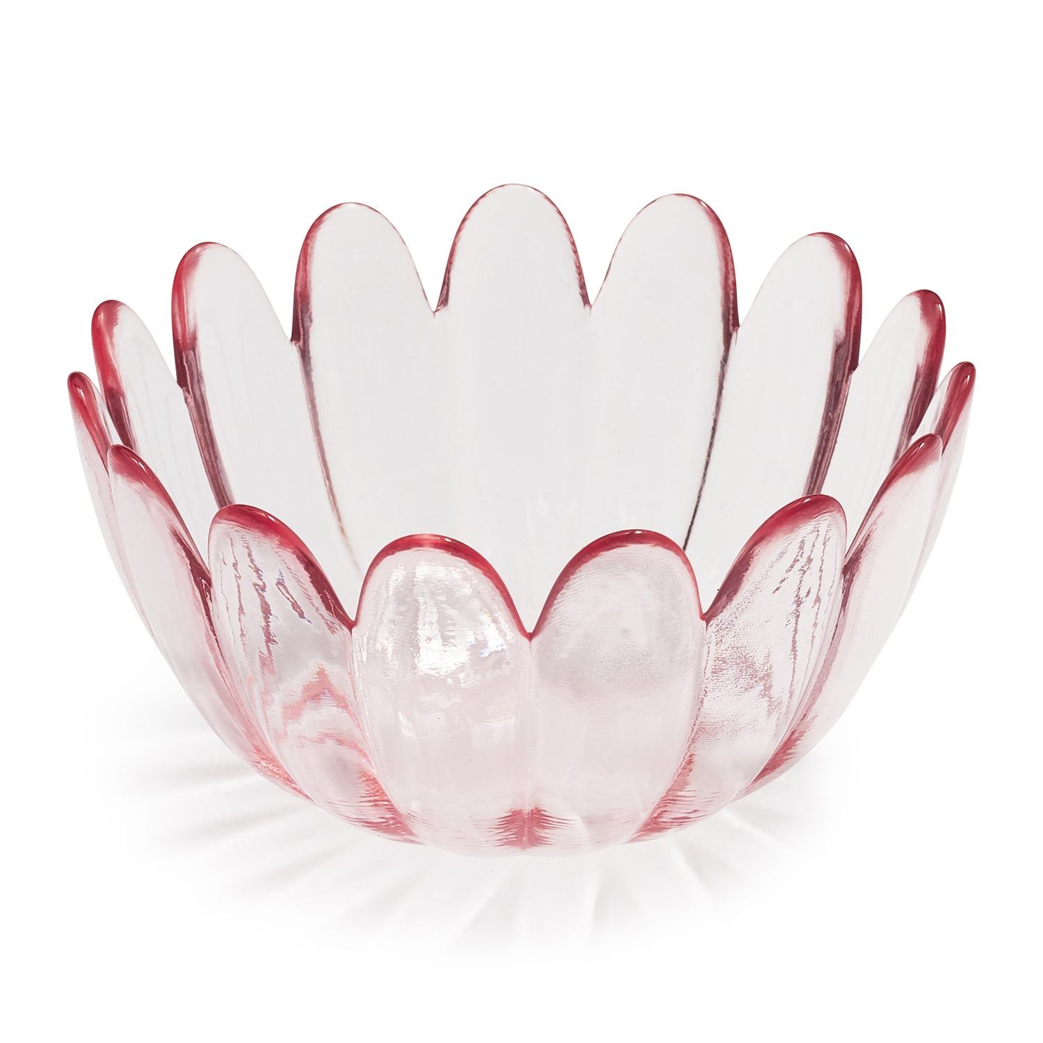 slide 1 of 1, Sur La Table Pastel Glass Figural Flower Bowl, Pink, 1 ct
