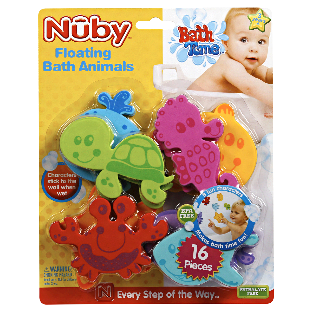 slide 1 of 2, Nuby Floating Bath Animals 1 ea, 1 ea