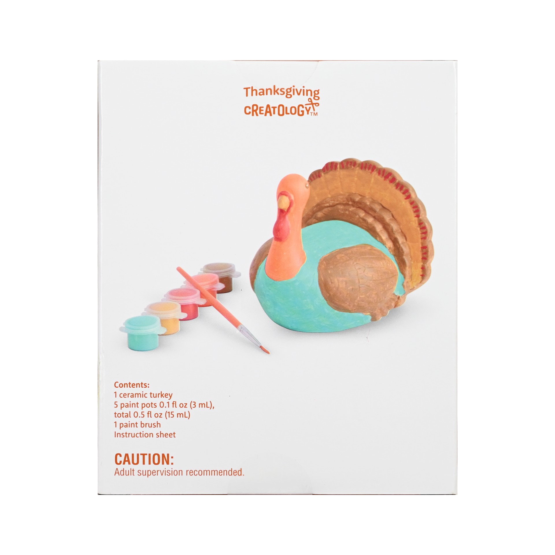 slide 4 of 4, 3d Ceramic Turkey Craft Kit By Creatology, 5 in x 5 in x 6 in