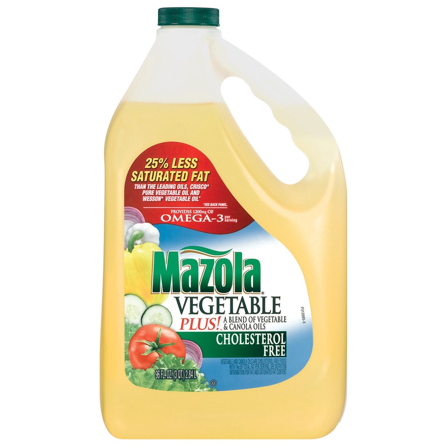 slide 1 of 3, Mazola Vegetable Plus Oil Cholesterol Free, 96 oz