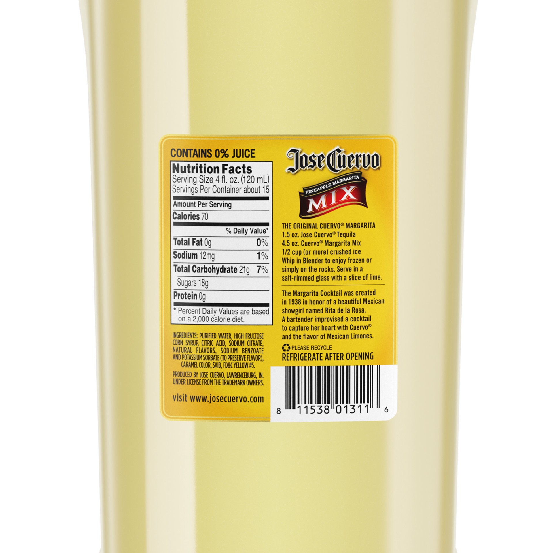 slide 2 of 10, Jose Cuervo Margarita Mix Pineapple - 1.75 L, 59.2 fl oz