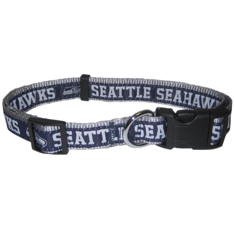 slide 1 of 1, Pets First Seattle Seahawks NFL Dog Collar, MED