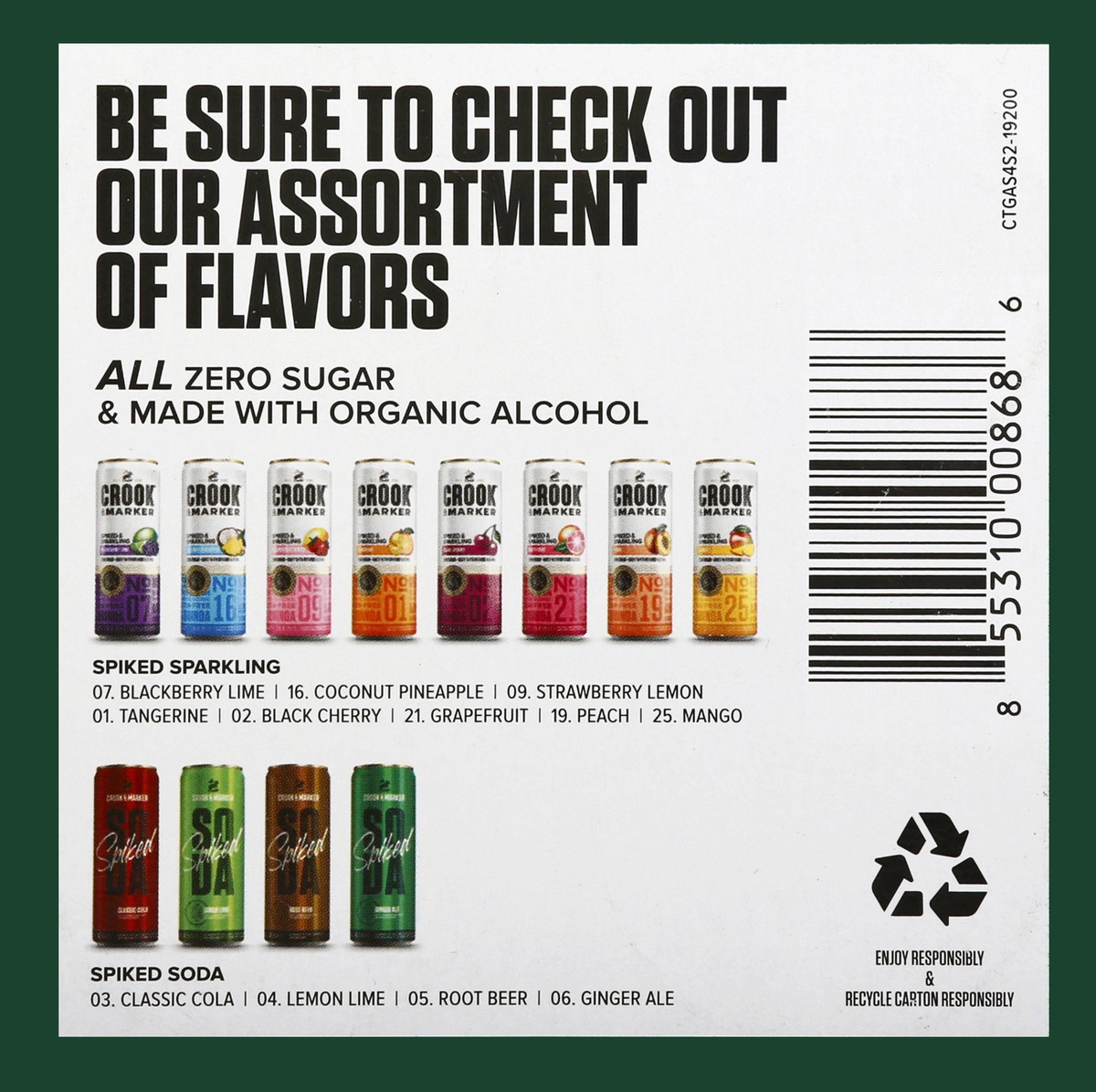 slide 2 of 6, Crook & Marker Crook & Marker Spiked Ginger Ale Soda, 4 ct; 12 fl oz