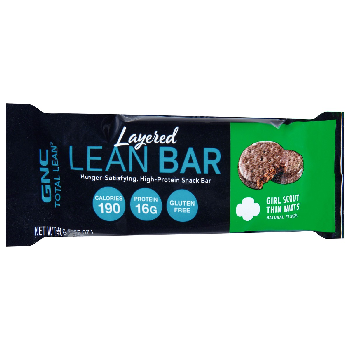 slide 11 of 13, GNC Total Lean Layered Girl Scout Thin Mints Lean Bar 1.55 oz, 1.55 oz