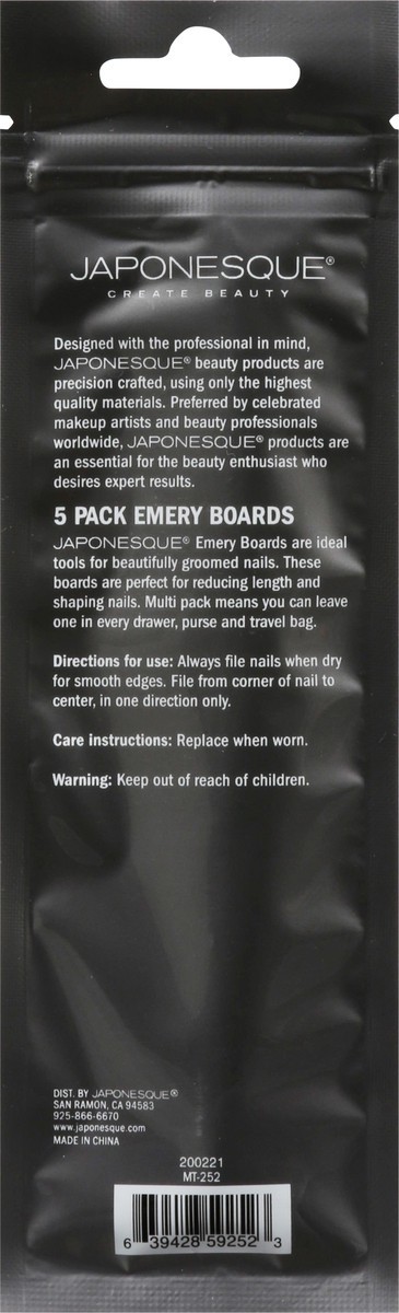 slide 2 of 10, Japonesque Value Pack Emery Boards 5 Pack, 5 ct