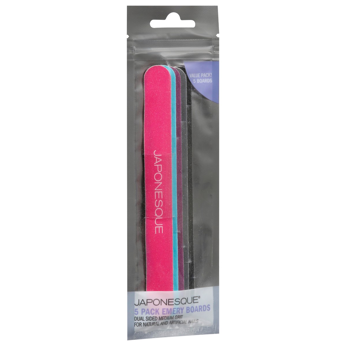 slide 9 of 10, Japonesque Value Pack Emery Boards 5 Pack, 5 ct