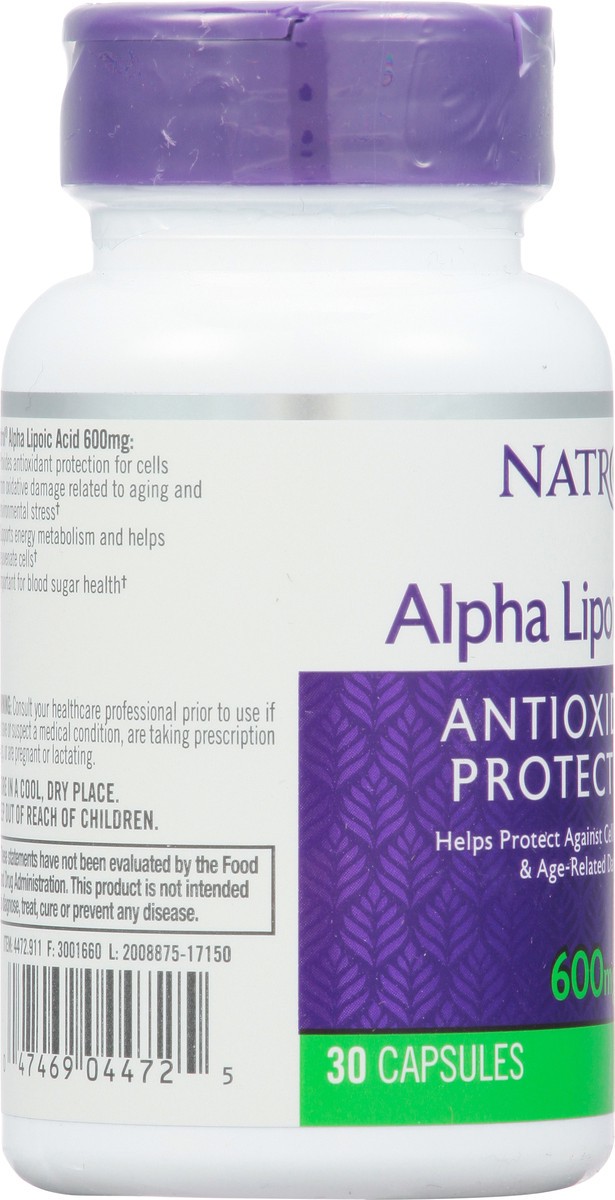 slide 7 of 9, Natrol Alpha Lipoic Acid Antioxidant Protection Dietary Supplement, 30 ct