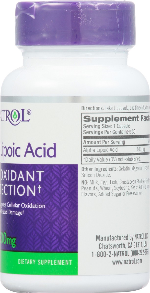 slide 8 of 9, Natrol Alpha Lipoic Acid Antioxidant Protection Dietary Supplement, 30 ct