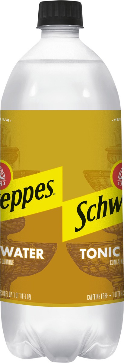 slide 6 of 6, Schweppes Tonic Water, 1 L bottle, 1 liter
