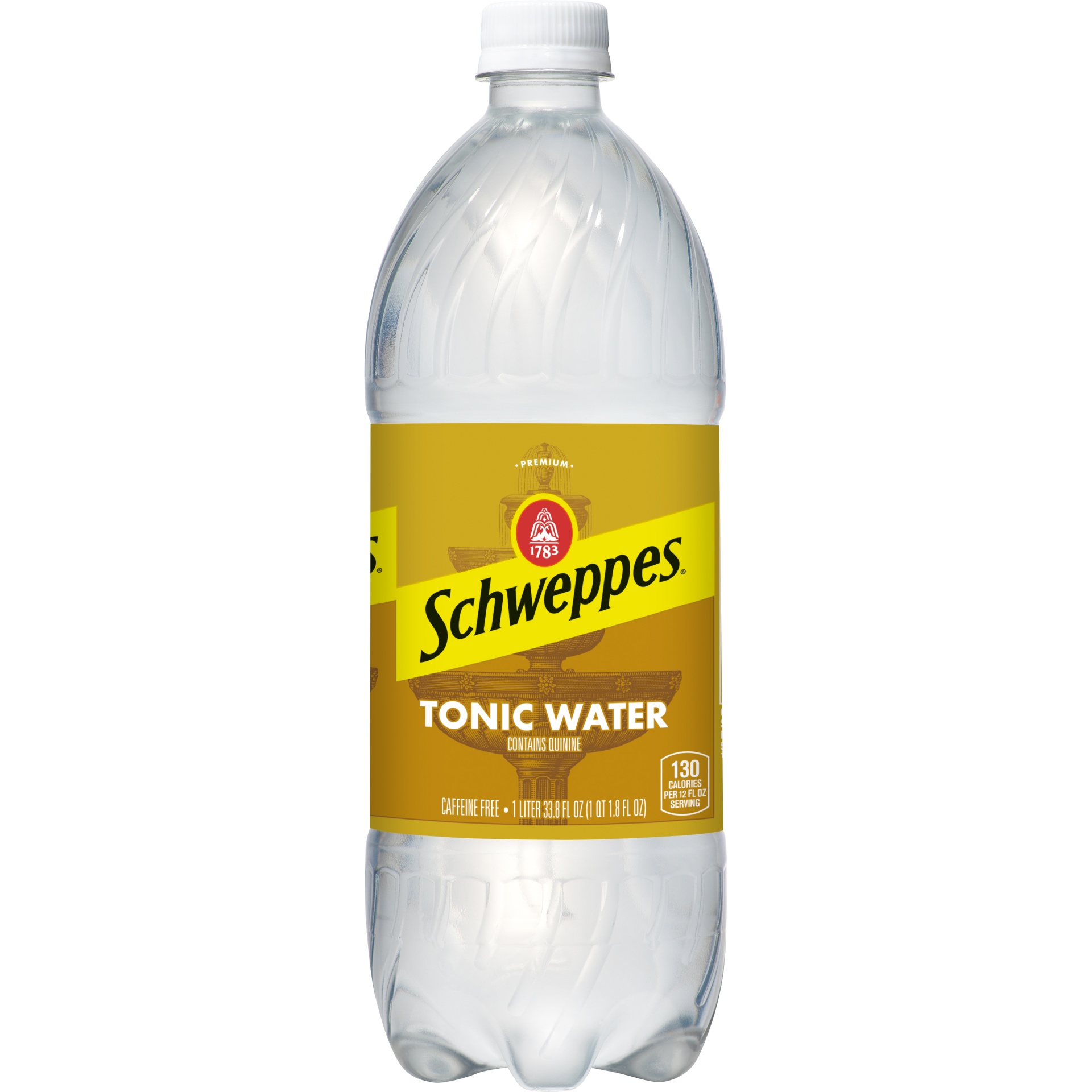 slide 1 of 2, Schweppes Tonic Water Bottle, 1 liter