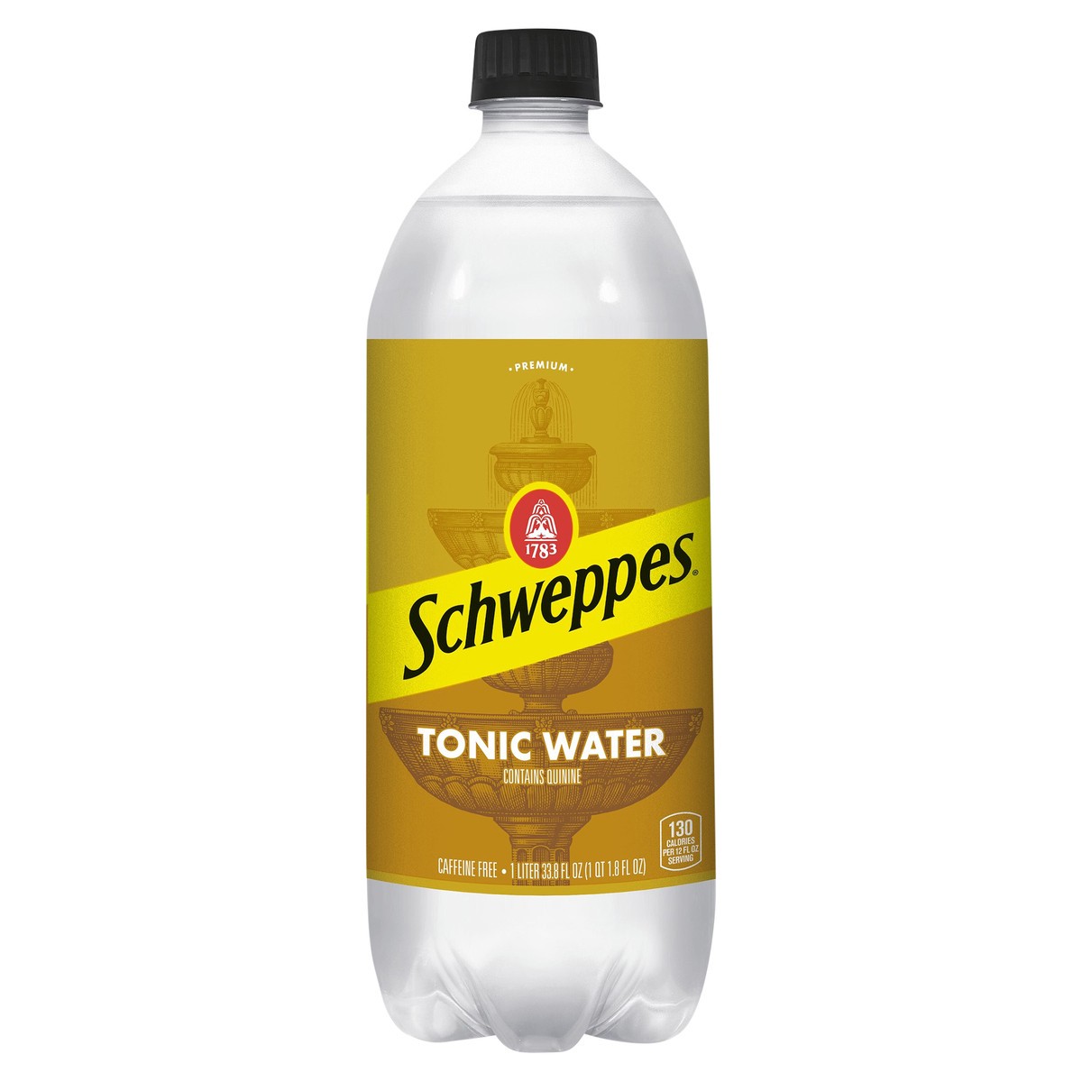 slide 1 of 6, Schweppes Caffeine Free Tonic Water 33.8 fl oz, 1 liter