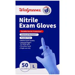 Walgreens Nitrile Exam Gloves L