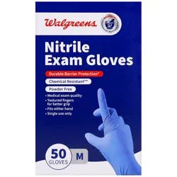 Walgreens Nitrile Exam Gloves M