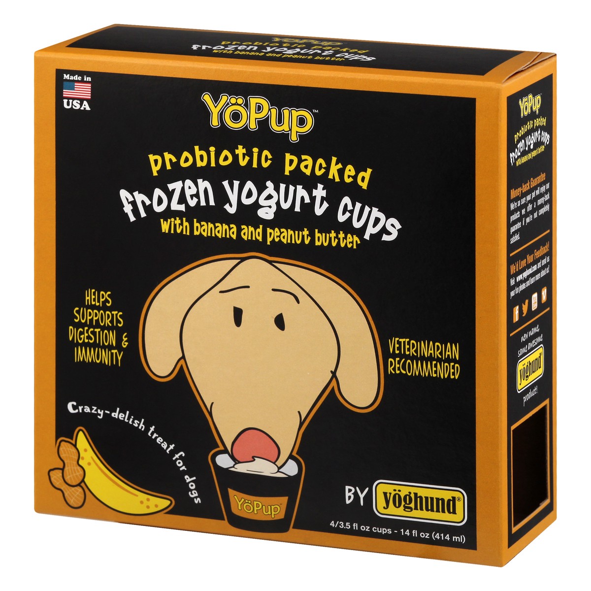 slide 7 of 12, YoPup Frozen with Banana and Peanut Butter Yogurt Cups 4 ea, 4 ct