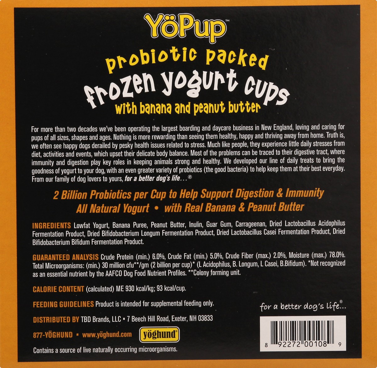 slide 9 of 12, YoPup Frozen with Banana and Peanut Butter Yogurt Cups 4 ea, 4 ct