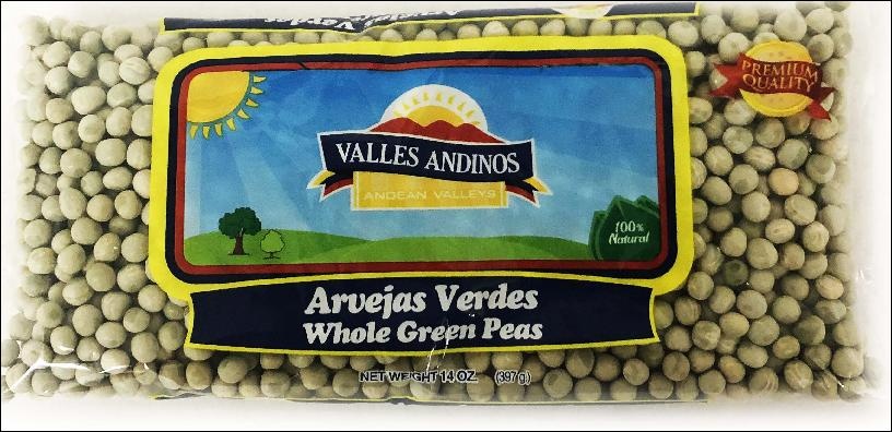 slide 1 of 1, Valles Andinos Va Wh Grn Peas 14Z, 14 oz