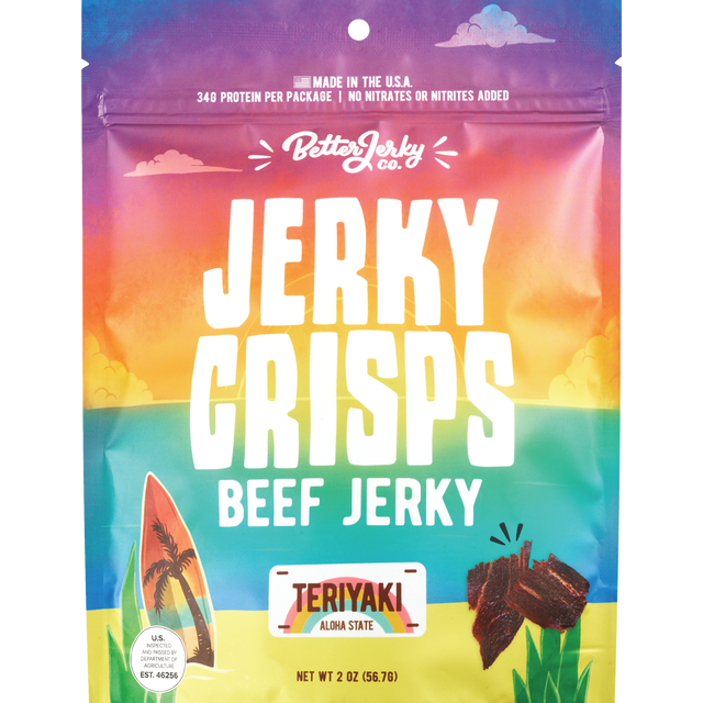 slide 1 of 1, Better Jerky Teriyaki Beef Crisps 2oz - 2 OZ, 2 oz