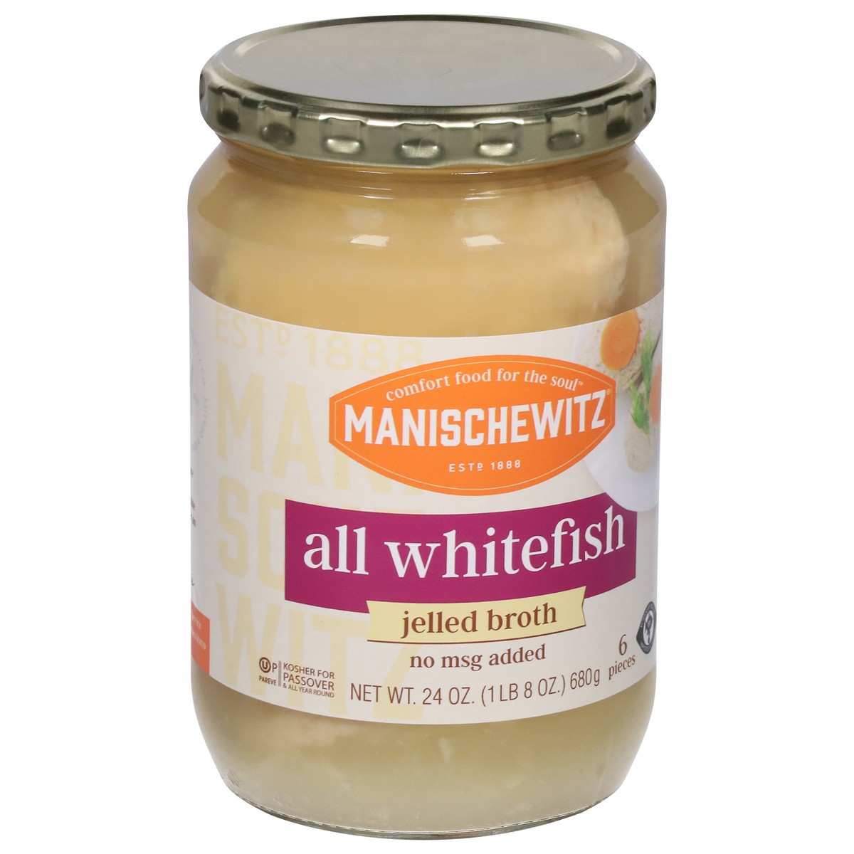 slide 7 of 9, Manischewitz All Whitefish in Jelled Broth, 24 oz