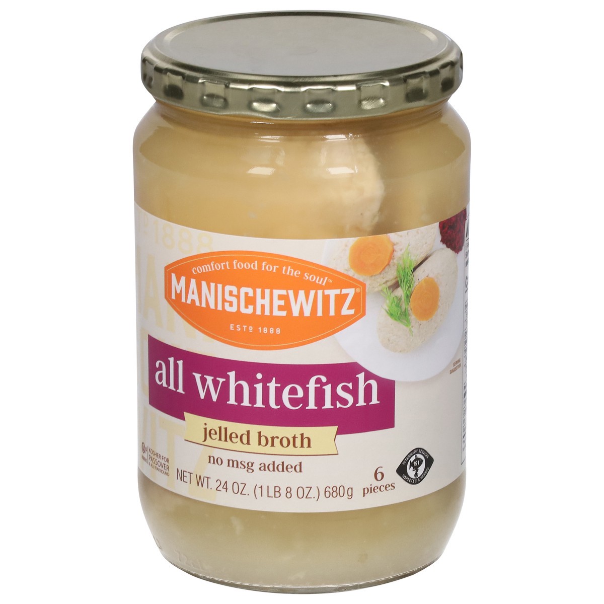 slide 5 of 9, Manischewitz All Whitefish in Jelled Broth, 24 oz