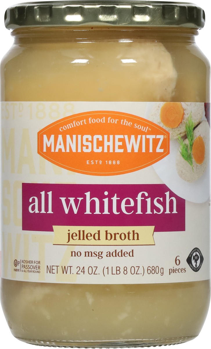 slide 6 of 9, Manischewitz All Whitefish in Jelled Broth, 24 oz