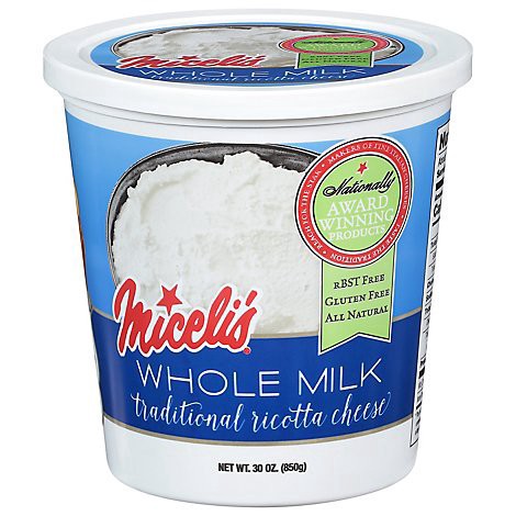 slide 1 of 1, Miceli Ricotta Cheese Traditional 30 Oz - 30 OZ, 30 oz