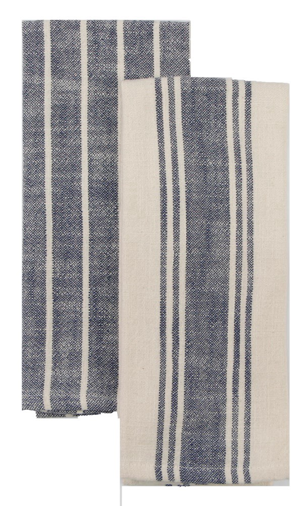 slide 1 of 1, Dash of That Natural Slubbed Kitchen Towels - Indigo, 2 ct