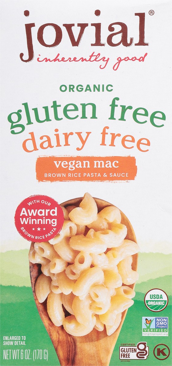 slide 4 of 13, Jovial Organic Gluten Free Dairy Free Vegan Mac 6 oz, 6 oz