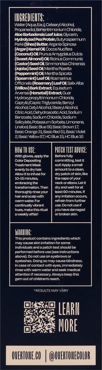 slide 3 of 13, Overtone Color Depositing Treatment Mask 4.5 fl oz, 4.5 fl oz