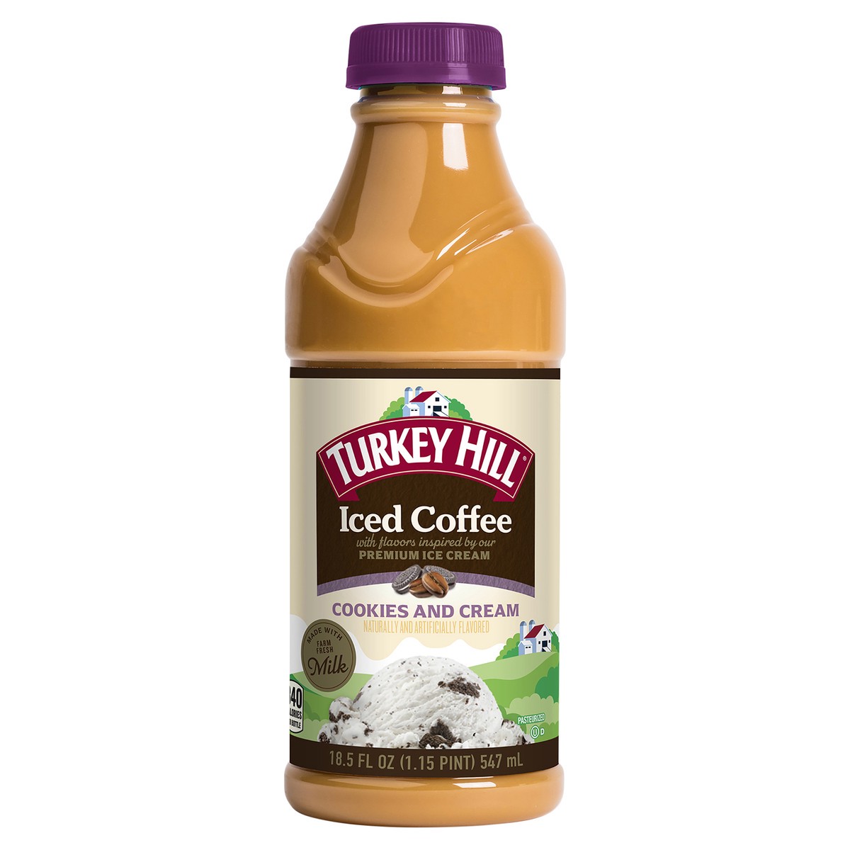 slide 1 of 2, Turkey Hill Cookies and Cream Iced Coffee - 18.50 fl oz, 18.50 fl oz