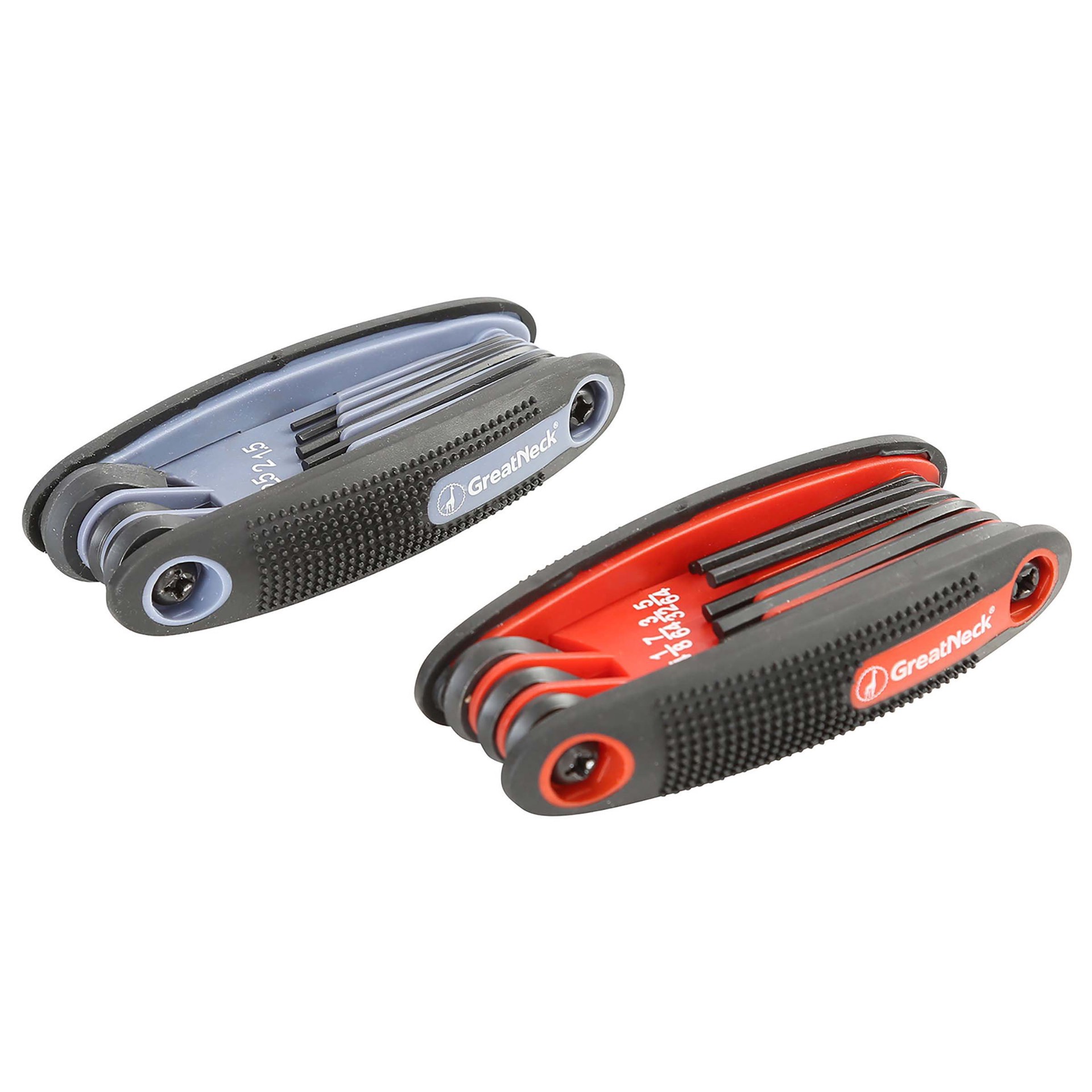 slide 1 of 1, Great Neck 2 PC Folding Hex Key Set, Sae & Metric, 1 ct