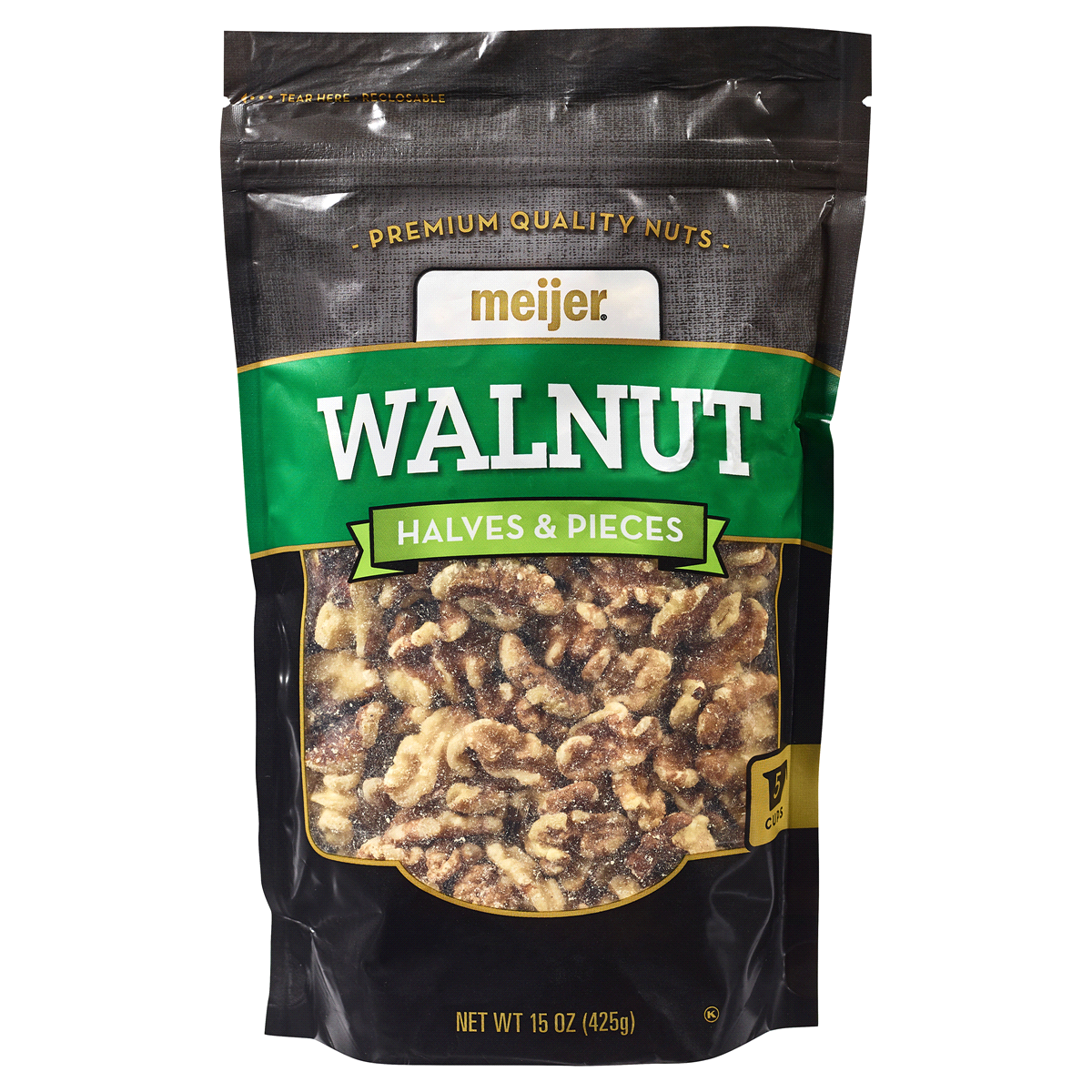 slide 1 of 2, Meijer Walnut Halves & Pieces, 15 oz
