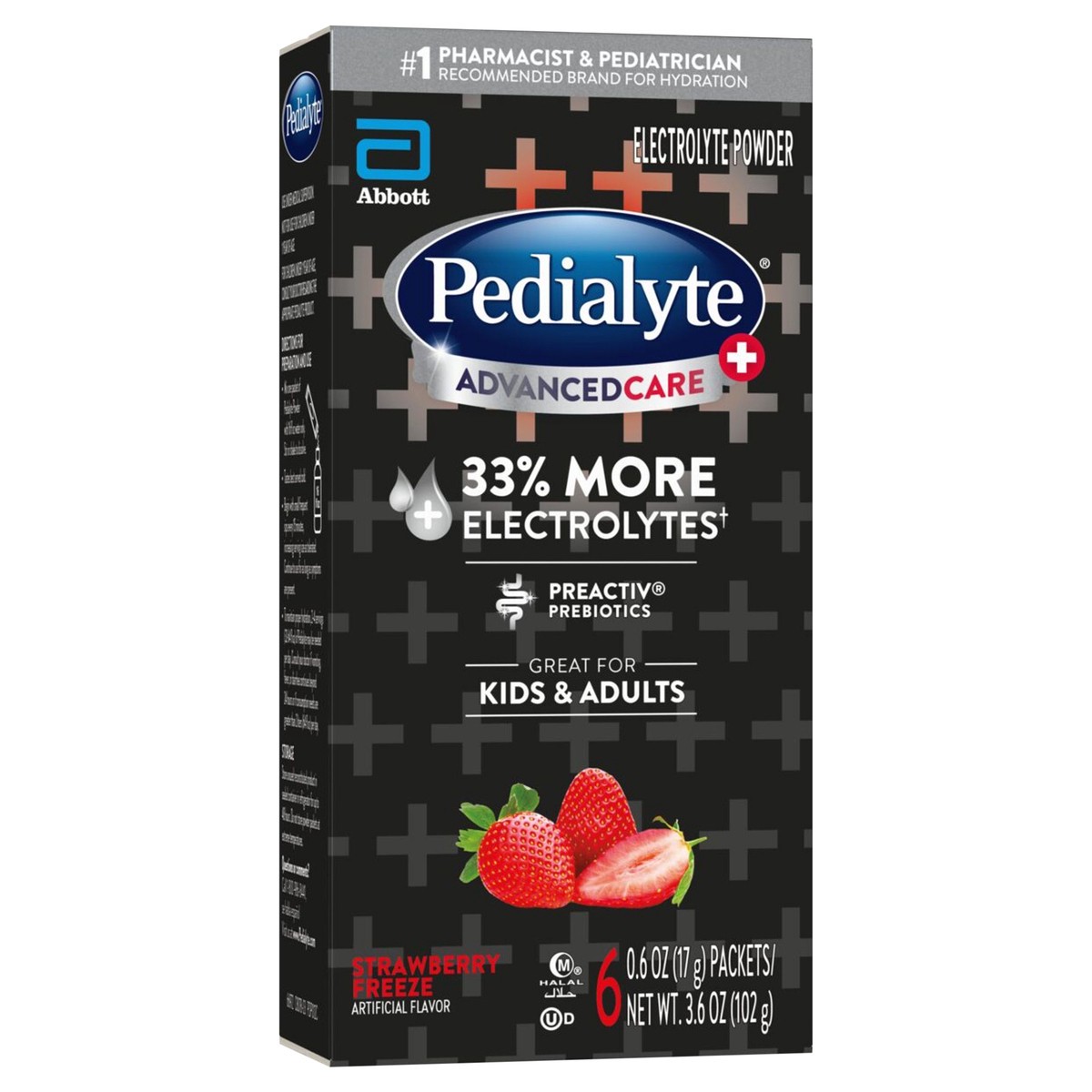 slide 3 of 4, Pedialyte AdvanceCare+ Powder Packets Strawberry Freeze Electrolyte Powder 6 - 0.6 oz Packets, 6 ct