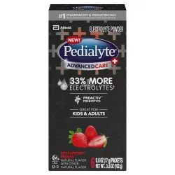 Pedialyte Advancedcare Plus Electrolyte Powder Strawberry Freeze Powder Packets